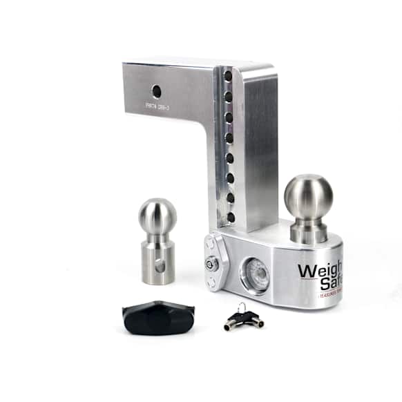 WS8-3 Hitch Ball Mount, 3 in. - Brushed Aluminum, Aluminum And Stainless Steel, Sold Individually