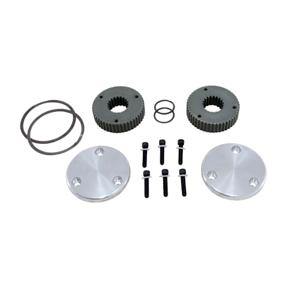YHC50008 Yukon Hardcore Drive Flange Kit Dana 44 19-Spl Outer Stubs, Non-Engraved Caps