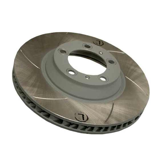 909355C Front, Driver Side Brake Disc, Slotted, 5 Lugs