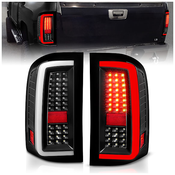 311380 Driver and Passenger Side LED Tail Light, With bulb(s), Clear Lens, Black Interior, LED Series