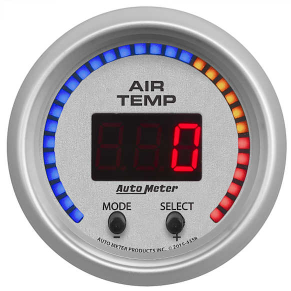 4358 Ultra-Lite Series Gauge, Air Temp, Dual, 2 1/16in. 0-300f, Digital.