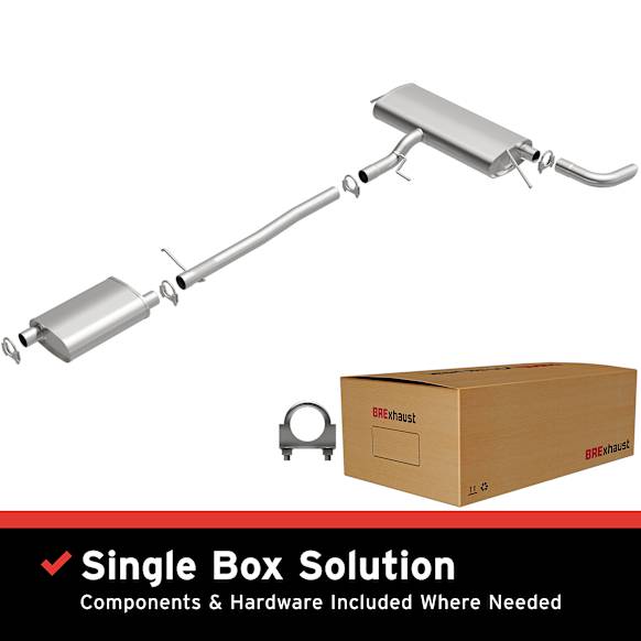 106-0020 Cat-Back Exhaust System, 2.4L, 4Cyl, Made of Aluminized Steel, Direct-Fit Exhaust Series