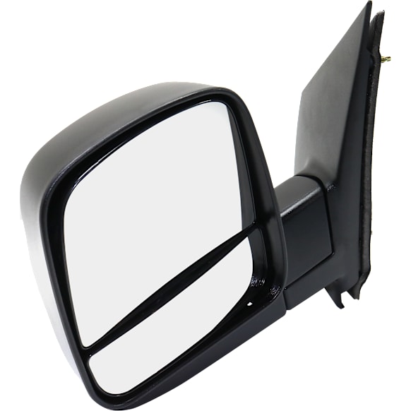 Driver Side Mirror, Manual Adjust, Non-Heated, Manual Folding, Textured Black, No Signal Light, No Memory, No Puddle Light, No Auto-Dimming, With Blind Spot Glass