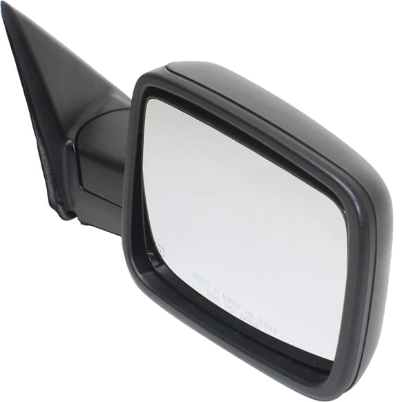 Passenger Side Mirror, Power Adjust, Heated, Manual Folding, Textured Black, No Signal Light, No Memory, No Puddle Light, No Auto-Dimming, No Blind Spot Feature