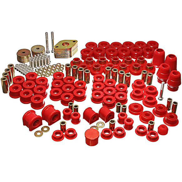 2.18108R Master Bushing Kit - Red, Polyurethane, Direct Fit