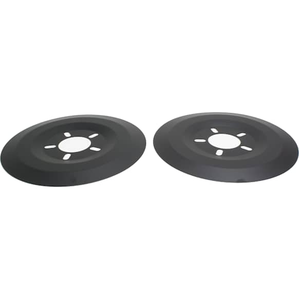 6905 Brake Dust Shields - Black, Aluminum, 15in. Wheels, 5-Lug 4-1/2in. 5 Inch Bolt Circle. O.D. of 13-3/16 In.