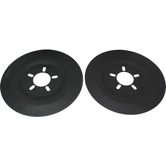 6906 Brake Dust Shields - Black, Aluminum, 16in. Wheels, 5-Lug 4-1/2in. 5 In. Bolt Circle. O.D. of 14-3/16 Inch.