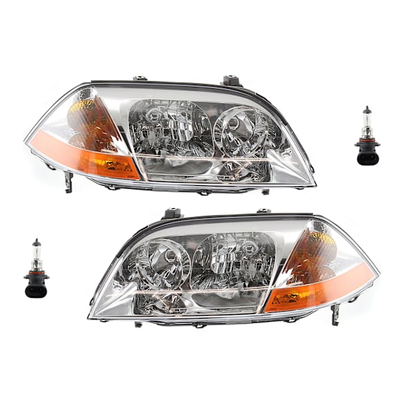 4-Piece Kit Halogen Headlights, With bulb(s), Includes (2) Headlight and (2) Headlight Bulb
