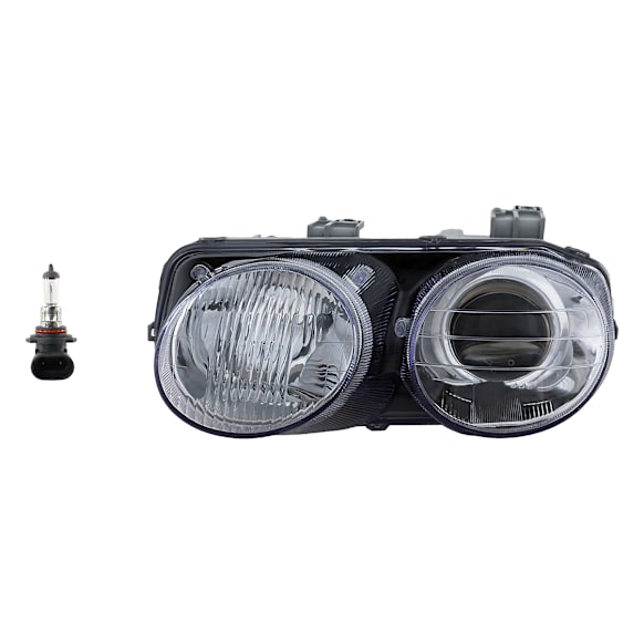 2-Piece Kit Halogen Headlights, With bulb(s), Includes (1) Headlight and (1) Headlight Bulb