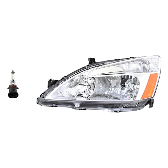 2-Piece Kit Halogen Headlights, With bulb(s), Includes (1) Headlight and (1) Headlight Bulb, CAPA Certified