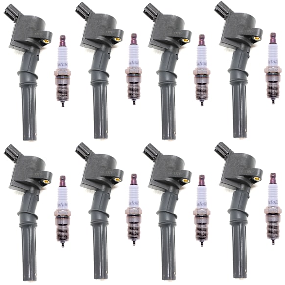 16-Piece Kit Ignition Coil, 8 Cyl., 4.6L/5.4L Engines, includes Spark Plugs