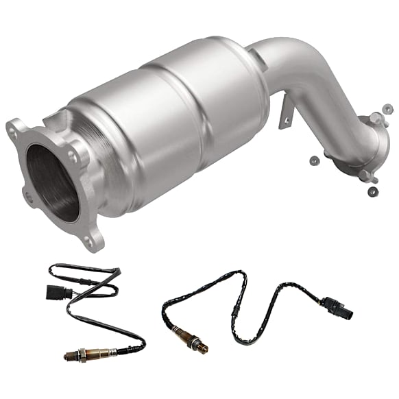 KIT-110423-03 3-Piece Kit Catalytic Converter, CARB and Federal EPA Standards, 50-state Legal, 4 Cyl., 2.0L Engine, Direct Fit, includes Oxygen Sensor