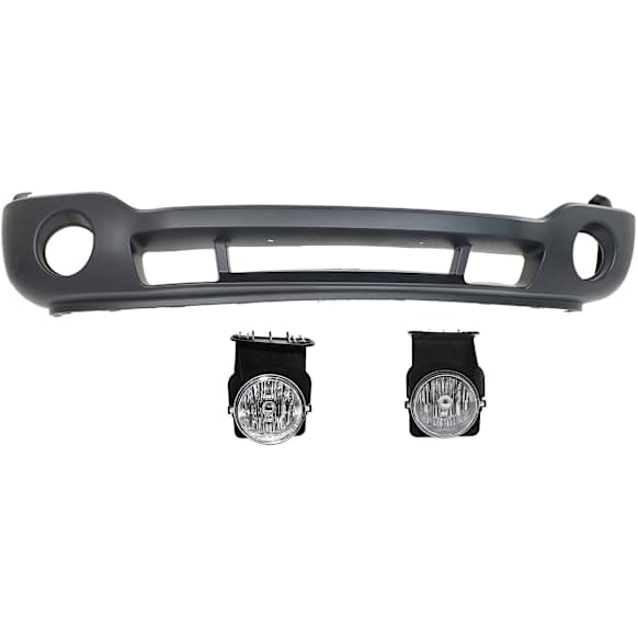 3-Piece Kit Front Primed Bumper Cover, CAPA Certified, Includes (1) Bumper Cover and (2) Fog Light