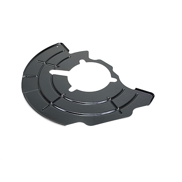 52090432AC Front, Passenger Side Brake Dust Shields Black, Steel, OE Replacement Series