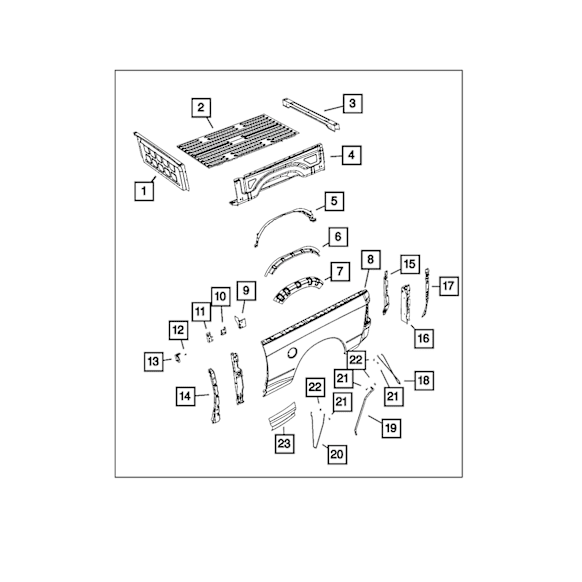 68079526AA Side Body Panel Reinforcement