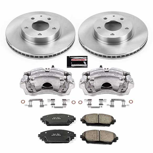 KCOE6974 Front Brake Disc and Caliper Kit, Natural Caliper, Ceramic, 5 Lugs, Z17 OE Replacement
