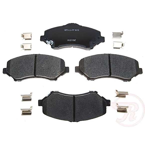 MGD1273CH Premium R-Line Series Ceramic Brake Pads With Layered Shims and Hardware