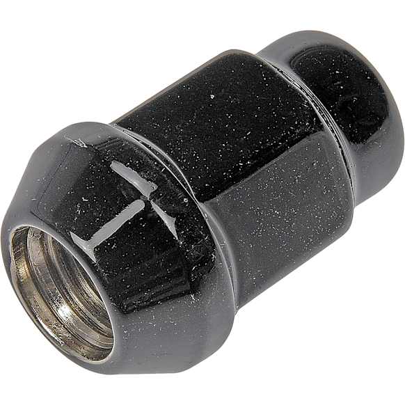 711-305A AutoGrade Series Conical Lug Nut - Black Chrome, Chrome, Bulge Seat Acorn, 12 mm Direct Fit, Set of 4