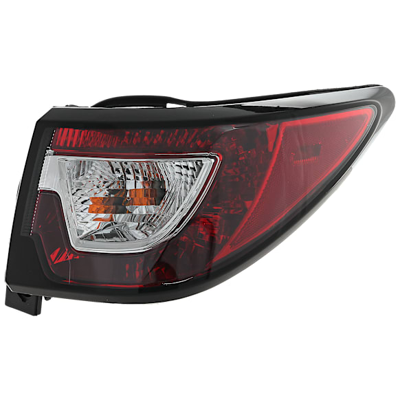 Passenger Side, Outer Tail Light, with Bulb, Halogen, Clear Lens, CAPA CERTIFIED