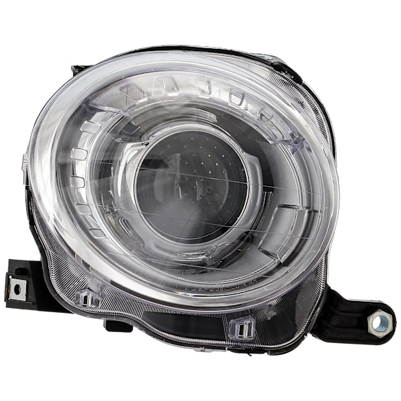 Passenger Side Headlight, with Bulb, Halogen, without Black Trim, 4 Cyl., 1.4L Engine, Hatchback