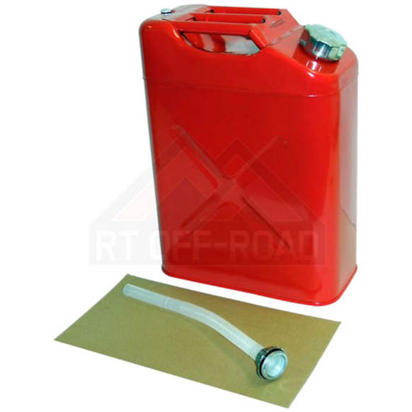 RT26010 Jerry Can, Red, 5.4 gallon Galvanized Steel Can, Includes a 13.5 in. Plastic Pour Spout, Vent and a Travel Cap
