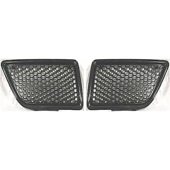 Driver and Passenger Side Grille Assemblies, Black Shell and Insert, Grille