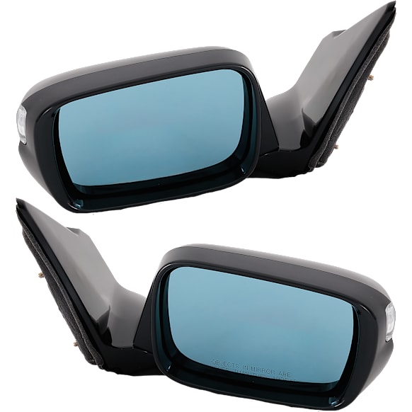 Driver and Passenger Side Mirrors, Power, Manual Folding, Heated, Paintable, In-housing Signal Light, With memory, Without Puddle Light, Without Auto-Dimming, Without Blind Spot Feature