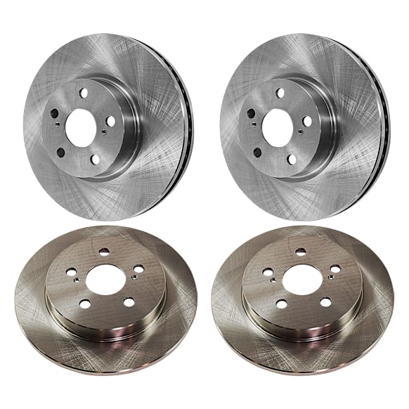 JC Whitney® Front and Rear Brake Discs, 4-Wheel Set, Plain