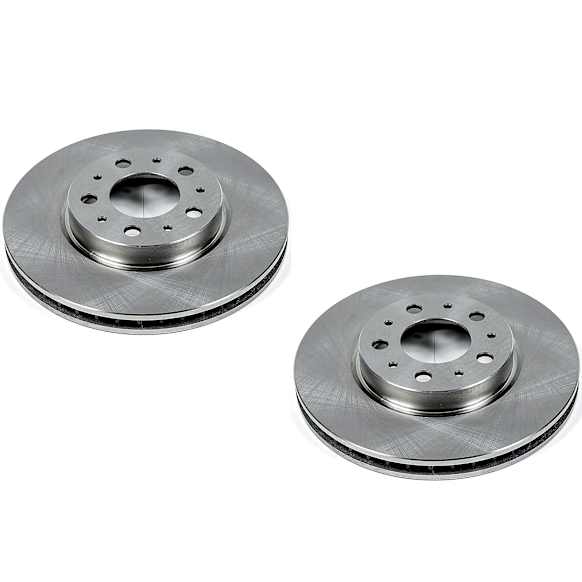 SET-P15EBR458-2 Front Brake Disc, Plain Surface, Vented, 5 Lugs Autospecialty By Powerstop