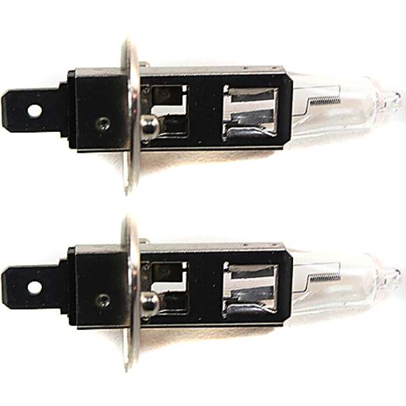 Driver and Passenger Side Halogen H1 Headlight Bulb Low and High Beam, Set of 2