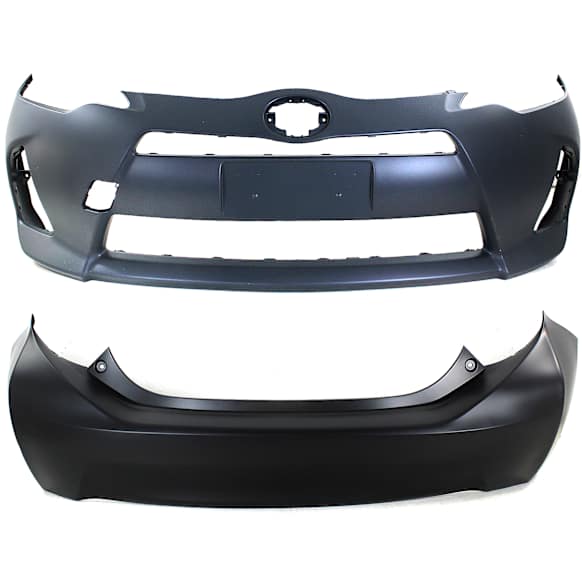 Front and Rear Primed Bumper Cover