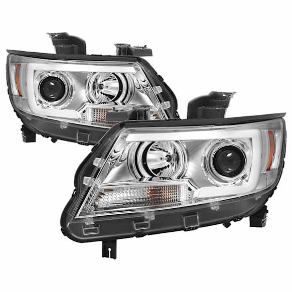 5085276 Driver and Passenger Side Halogen Headlight, With bulb(s), Clear Lens, Chrome Interior, Signature Series