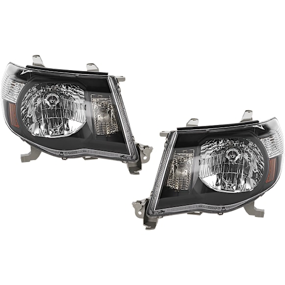 2009 Toyota Tacoma - Driver and Passenger Side Halogen Headlight, Without bulb(s), OE Replacement