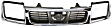 1998-2000 Nissan Frontier - Grille Assembly, Chrome Shell with Black Insert