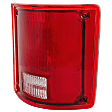 Passenger Side Tail Light, without Bulb, Halogen, Clear and Red Lens, Without Chrome Trim
