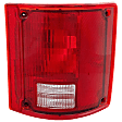 Passenger Side Tail Light, without Bulb, Halogen, Clear and Red Lens, Without Chrome Trim