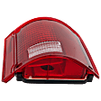 Passenger Side Tail Light, without Bulb, Halogen, Clear and Red Lens, Without Chrome Trim