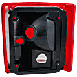 Passenger Side Tail Light, without Bulb, Halogen, Clear and Red Lens, Without Chrome Trim