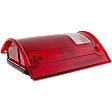 Passenger Side Tail Light, without Bulb, Halogen, Clear and Red Lens, Without Chrome Trim