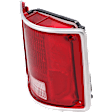Passenger Side Tail Light, without Bulb, Halogen, Clear and Red Lens, With Chrome Trim