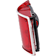 Passenger Side Tail Light, without Bulb, Halogen, Clear and Red Lens, With Chrome Trim