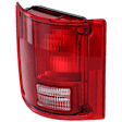 Driver Side Tail Light, without Bulb, Halogen, Clear and Red Lens, Without Chrome Trim