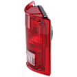 Driver Side Tail Light, without Bulb, Halogen, Clear and Red Lens, Without Chrome Trim