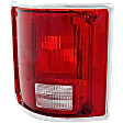 Driver Side Tail Light, without Bulb, Halogen, Clear and Red Lens, With Chrome Trim