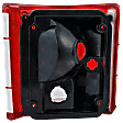 Driver Side Tail Light, without Bulb, Halogen, Clear and Red Lens, With Chrome Trim
