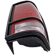 Passenger Side Tail Light, without Bulb, Halogen, Clear and Red Lens, With Black Trim