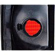 Passenger Side Tail Light, without Bulb, Halogen, Clear and Red Lens, With Black Trim