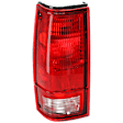 Driver Side Tail Light, without Bulb, Halogen, Clear and Red Lens, Without Trim