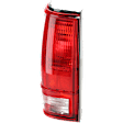 Driver Side Tail Light, without Bulb, Halogen, Clear and Red Lens, Without Trim