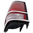 Driver Side Tail Light, without Bulb, Halogen, Clear and Red Lens, With Chrome Trim